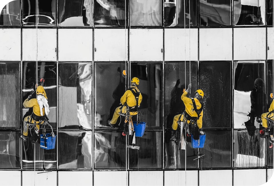 limpieza de ventanas de edificio